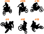 MX Silhouette Decal -14 Different Options- - MxNumbers