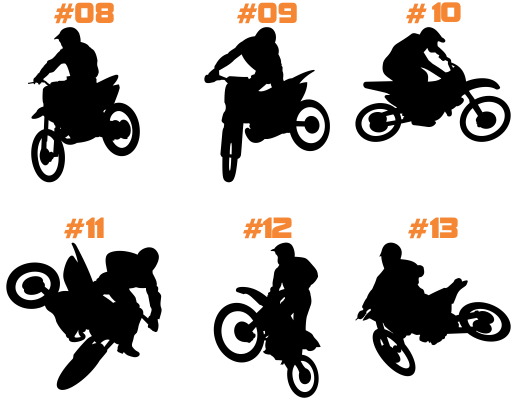 MX Silhouette Decal -14 Different Options- - MxNumbers
