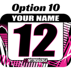 Race Numbers with Name -Road Rash Design - MxNumbers