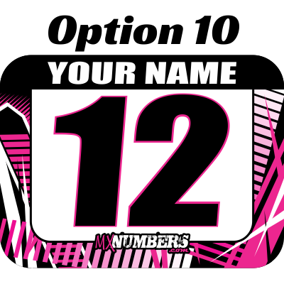 Race Numbers with Name -Road Rash Design - MxNumbers