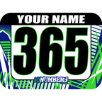 Race Numbers with Name -Road Rash Design - MxNumbers