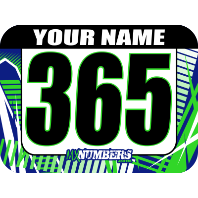 Race Numbers with Name -Road Rash Design - MxNumbers