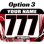 Race Numbers with Name -Road Rash Design - MxNumbers