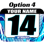 Race Numbers with Name -Road Rash Design - MxNumbers