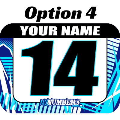 Race Numbers with Name -Road Rash Design - MxNumbers