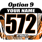 Race Numbers with Name -Road Rash Design - MxNumbers