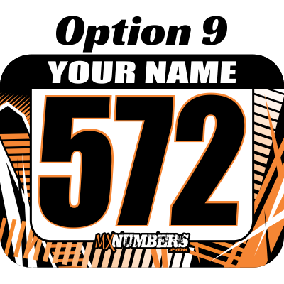 Race Numbers with Name -Road Rash Design - MxNumbers
