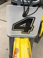 Multicolored Race Number Decal Graphics - 9s Design -