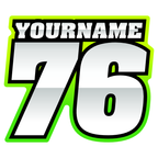 Jet Ski Race Number Graphics with Name