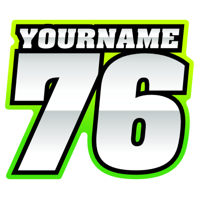 Jet Ski Race Number Graphics with Name