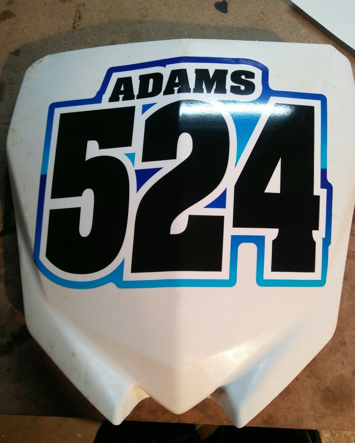 Multicolored Race Numbers with Name - 3 Color Design -