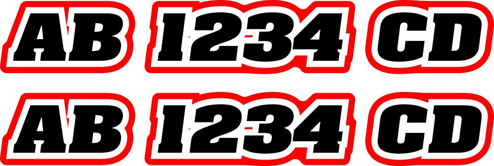 Watercraft Registration Number Decals - MxNumbers