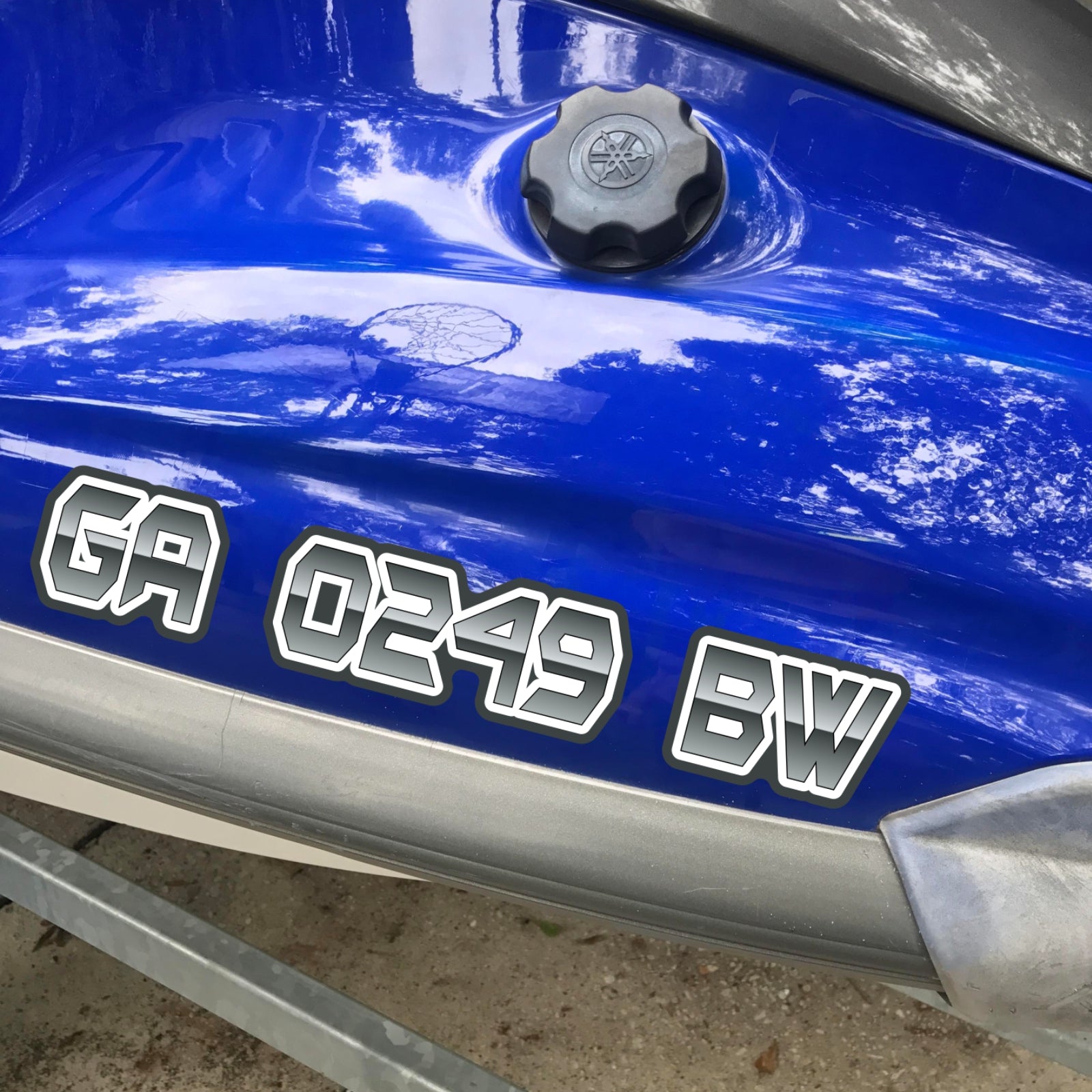 Custom Registration Decals for Boat, Jetski, or Snowmobile
