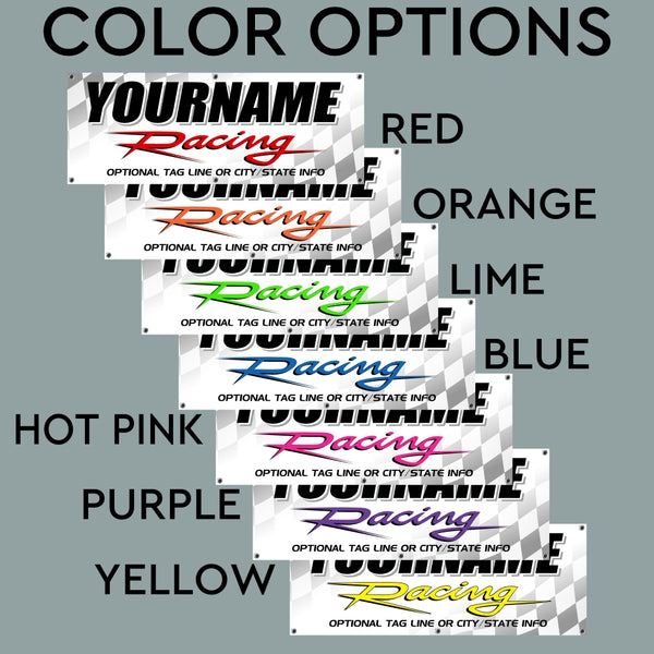 Custom Race Team Banner with Your Text – MxNumbers