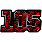 Skull Print Race Numbers -Printed & Laminated- - MxNumbers