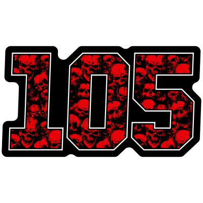 Skull Print Race Numbers -Printed & Laminated- - MxNumbers