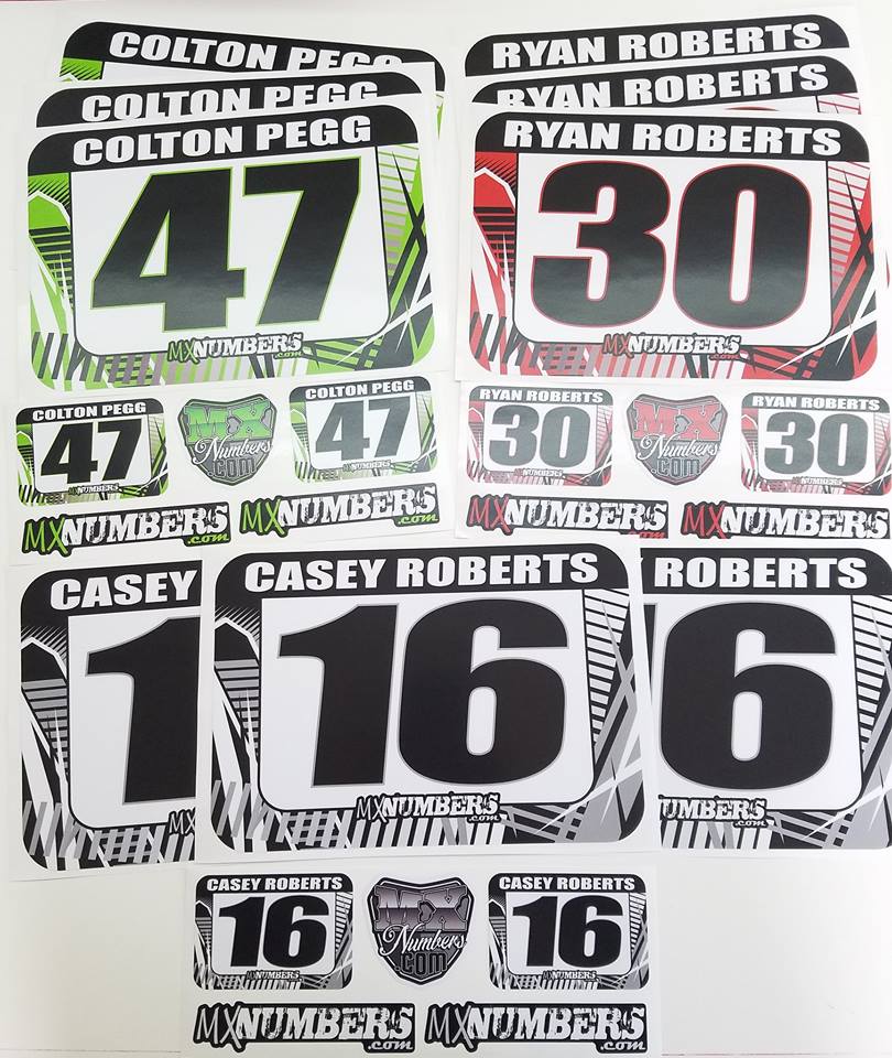 Road Rash Design Rectangle Race Number Graphics with Name