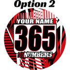 Pair of Mud Plug Decals for Hyper Tech Wheel -Road Rash Design - MxNumbers