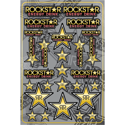 Rockstar Energy Decals Large Pack - MxNumbers