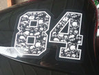 Skull Design Race Number Graphics