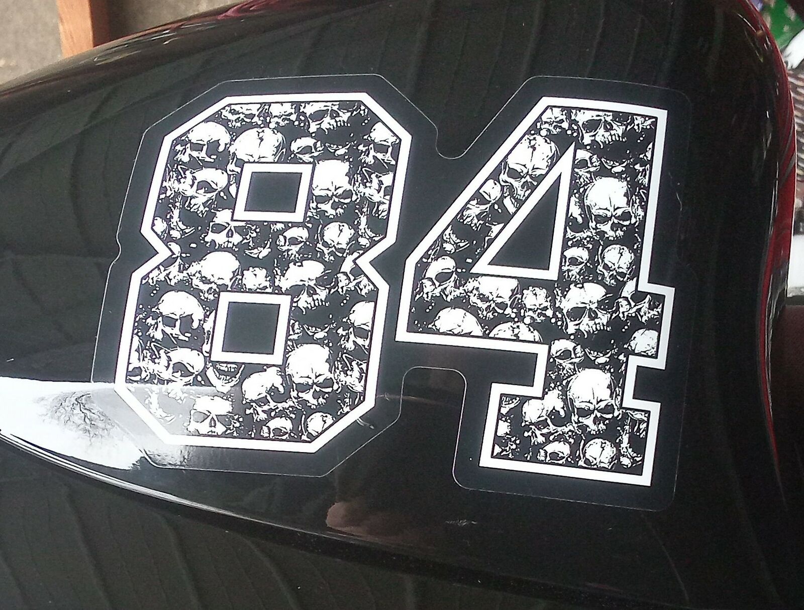 Skull Design Race Number Graphics