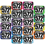 Race Numbers with Name -Splash O'Color Design- - MxNumbers
