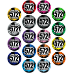 Pair of Mud Plug Decals for Hyper Tech Wheel -Splash O' Color Design - MxNumbers