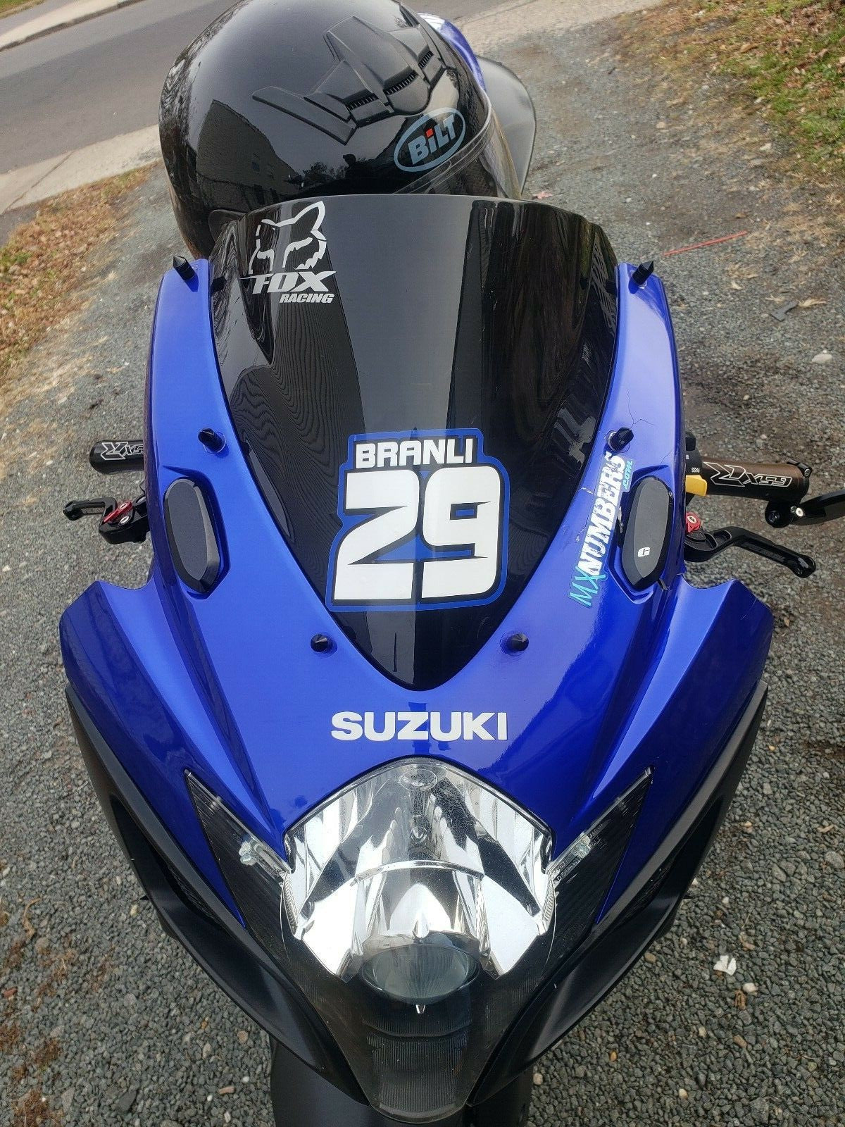 Multicolored Race Number Decals with Name - 9s Design -