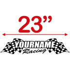 Custom Your Name Racing Flag Graphic Single Color - MxNumbers