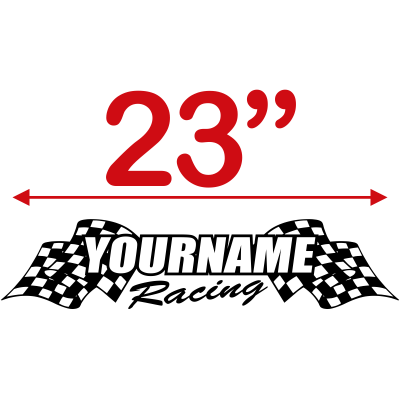 Custom Your Name Racing Flag Graphic Single Color - MxNumbers