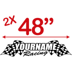 Custom Your Name Racing Flag Graphic Single Color - MxNumbers