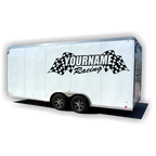 Custom Your Name Racing Flag Graphic Single Color - MxNumbers