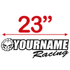 Skull Gear with Custom Text Racing Graphic Single Color - MxNumbers