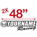 Skull Gear with Custom Text Racing Graphic Single Color - MxNumbers