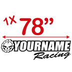 Skull Gear with Custom Text Racing Graphic Single Color - MxNumbers