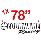 Skull with Custom Text Racing Graphic Decal Single Color - MxNumbers
