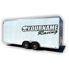 Skull with Custom Text Racing Graphic Decal Single Color - MxNumbers