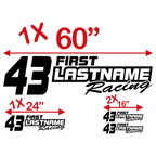 Custom Your Text & Number Racing Graphics in Single Color - MxNumbers