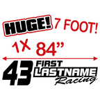 Custom Your Text & Number Racing Graphics in Single Color - MxNumbers