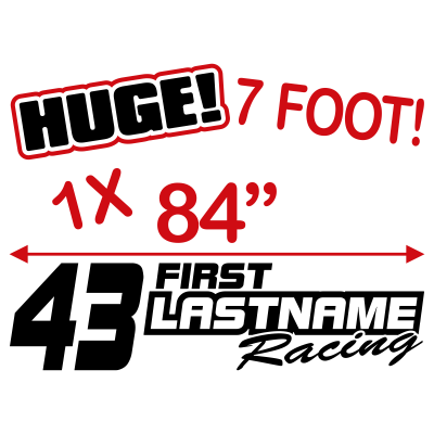 Custom Your Text & Number Racing Graphics in Single Color - MxNumbers