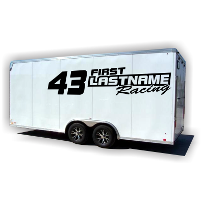 Custom Your Text & Number Racing Graphics in Single Color - MxNumbers