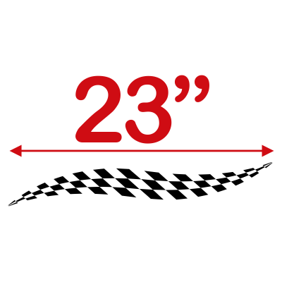 Checkered Stripes Trailer Graphics - MxNumbers