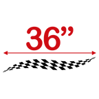 Checkered Stripes Trailer Graphics - MxNumbers