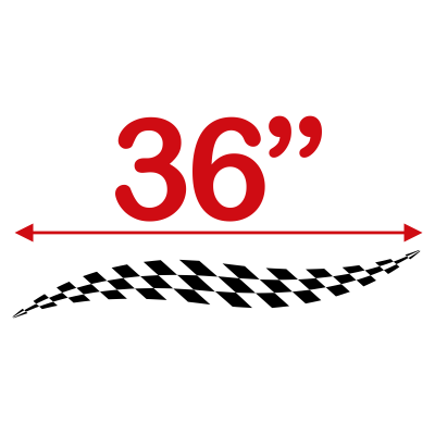 Checkered Stripes Trailer Graphics - MxNumbers