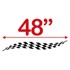 Checkered Stripes Trailer Graphics - MxNumbers