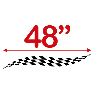 Checkered Stripes Trailer Graphics - MxNumbers