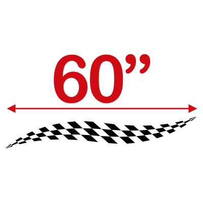 Checkered Stripes Trailer Graphics - MxNumbers