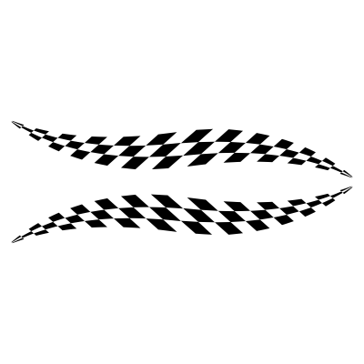 Checkered Stripes Trailer Graphics - MxNumbers