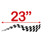 Checkered Stripes Trailer Decals - MxNumbers