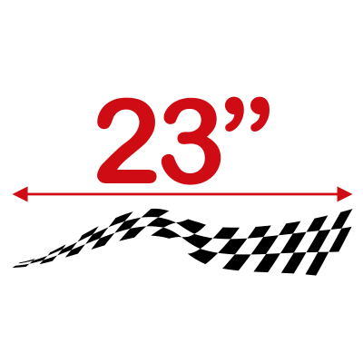 Checkered Stripes Trailer Decals - MxNumbers